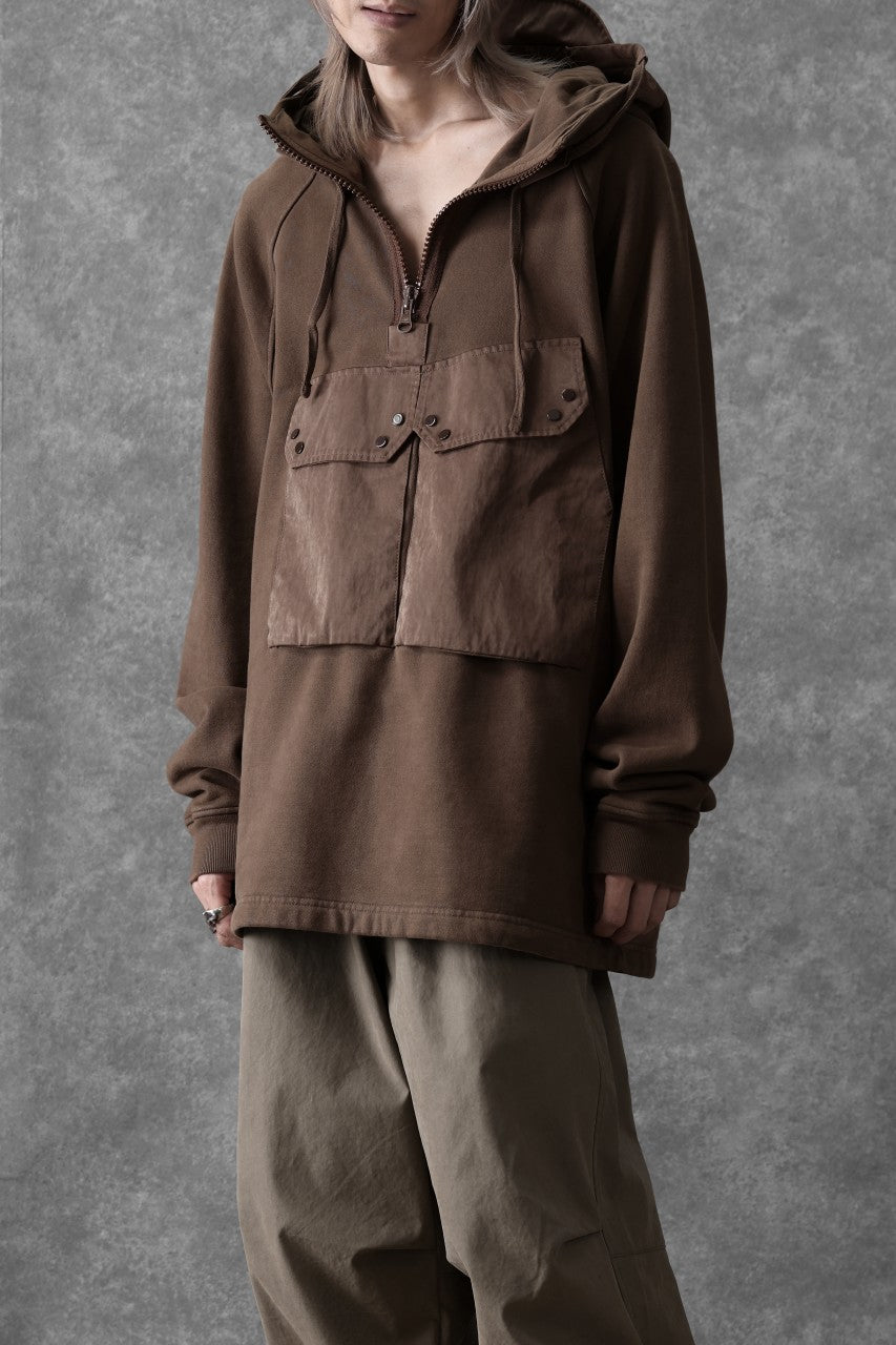 画像をギャラリービューアに読み込む, Ten c MULTI POCKET ZIP HOODIE / GARMENT DYED (BROWN)