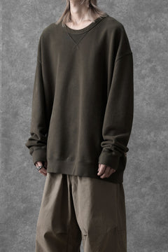 画像をギャラリービューアに読み込む, Ten c COTTON JERSEY SWEAT SHIRT / GARMENT DYED (DARK OLIVE)
