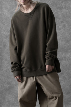 画像をギャラリービューアに読み込む, Ten c COTTON JERSEY SWEAT SHIRT / GARMENT DYED (DARK OLIVE)