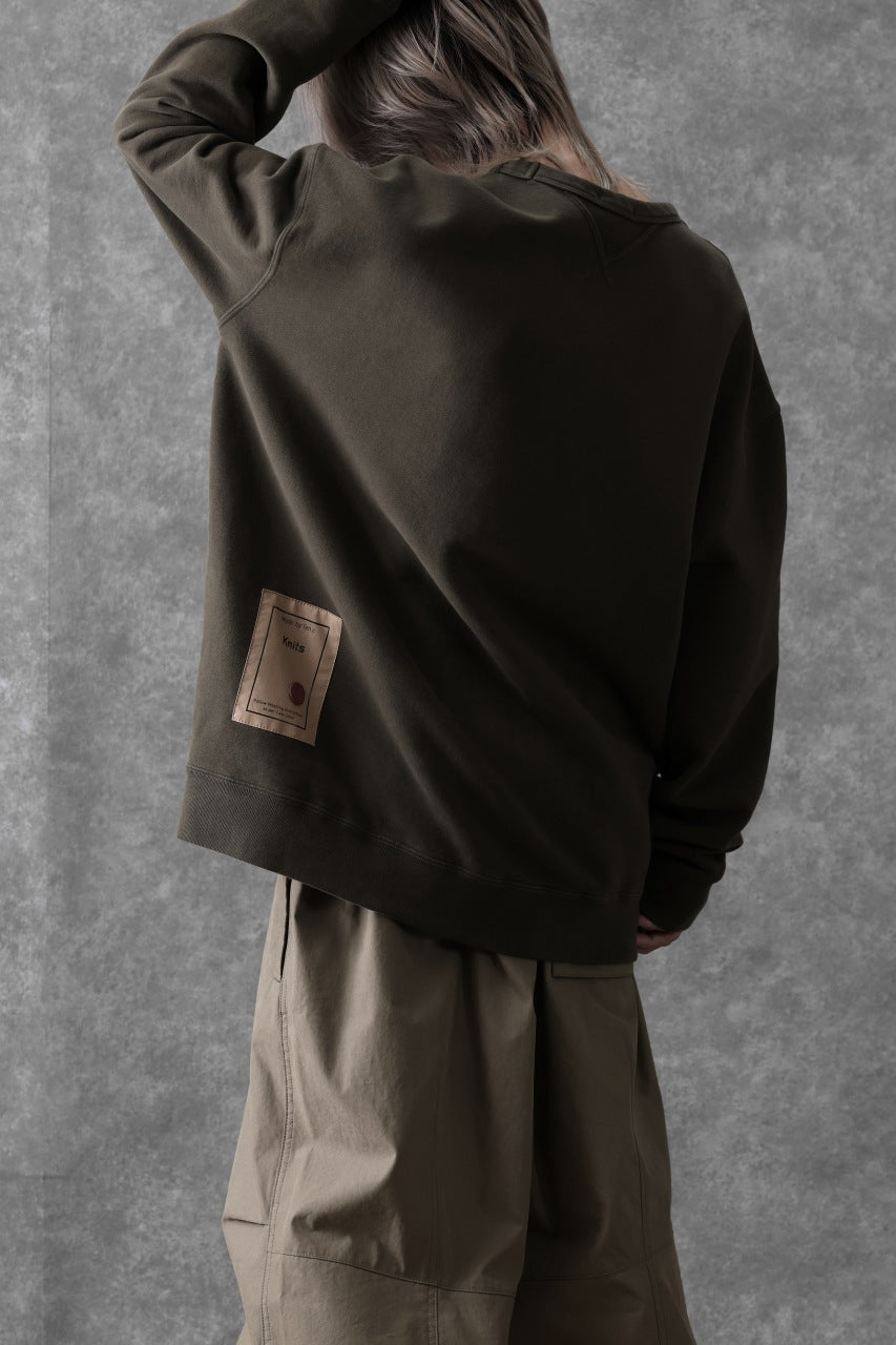 画像をギャラリービューアに読み込む, Ten c COTTON JERSEY SWEAT SHIRT / GARMENT DYED (DARK OLIVE)