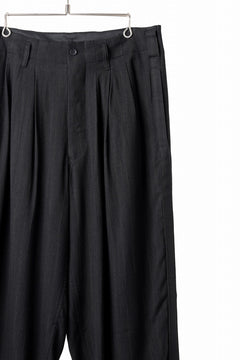 画像をギャラリービューアに読み込む, Y's for men SIDE TAPE SUIT PANTS / RAYON HEATHER STRIPE #A (BLACK)