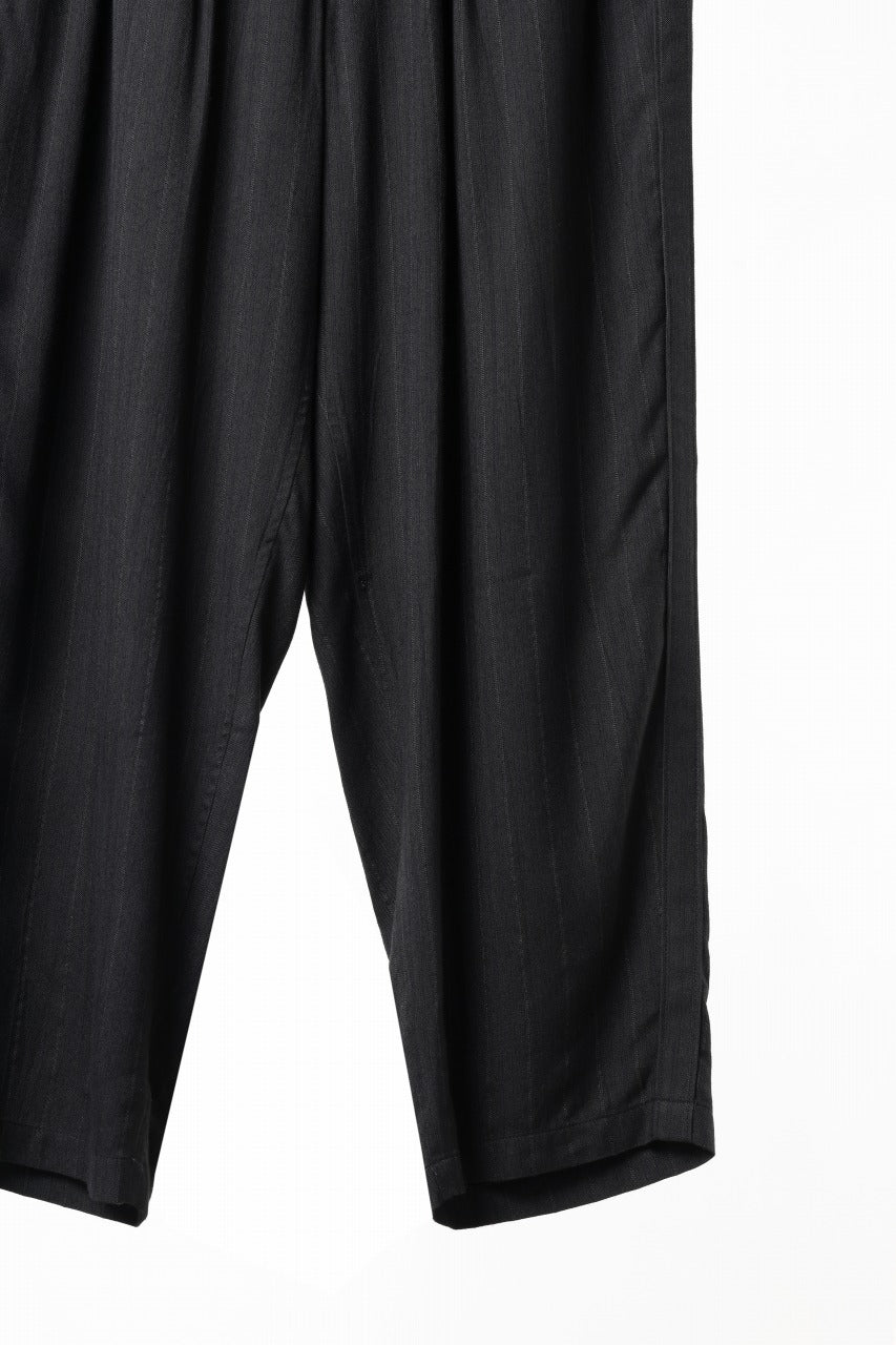 画像をギャラリービューアに読み込む, Y's for men SIDE TAPE SUIT PANTS / RAYON HEATHER STRIPE #A (BLACK)