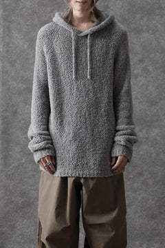 画像をギャラリービューアに読み込む, Ten c BOUCLE WOOL KNIT HOODIE (GRAY)