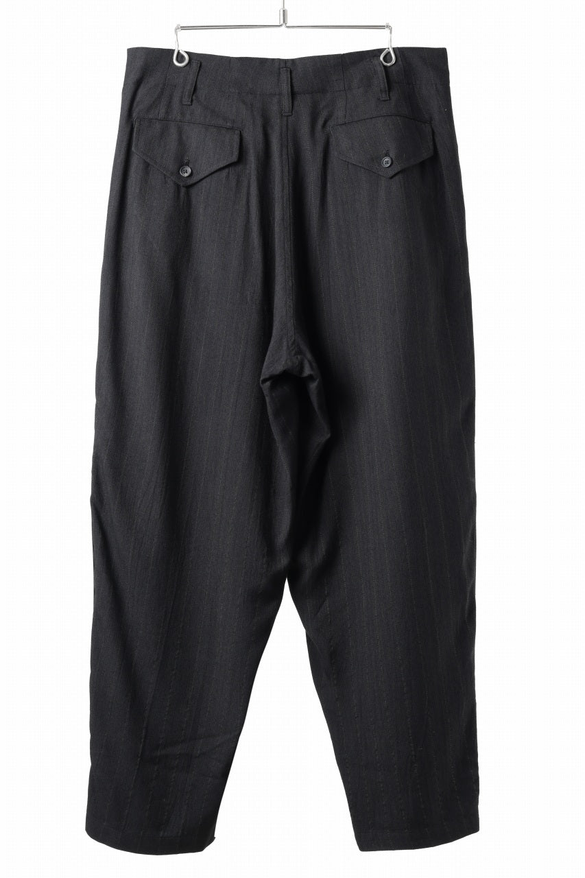画像をギャラリービューアに読み込む, Y's for men SIDE TAPE SUIT PANTS / RAYON HEATHER STRIPE #A (BLACK)