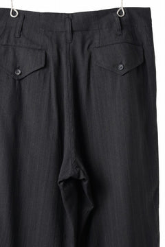 画像をギャラリービューアに読み込む, Y's for men SIDE TAPE SUIT PANTS / RAYON HEATHER STRIPE #A (BLACK)