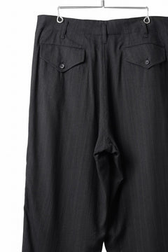 画像をギャラリービューアに読み込む, Y's for men SIDE TAPE SUIT PANTS / RAYON HEATHER STRIPE #A (BLACK)