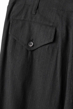 画像をギャラリービューアに読み込む, Y's for men SIDE TAPE SUIT PANTS / RAYON HEATHER STRIPE #A (BLACK)