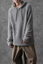 画像をギャラリービューアに読み込む, Ten c BOUCLE WOOL KNIT HOODIE (GRAY)
