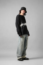画像をギャラリービューアに読み込む, ISABEL BENENATO Intarsia Knit Crew Neck Sweater (BLACK)
