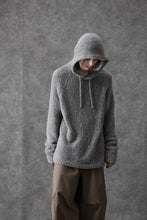 画像をギャラリービューアに読み込む, Ten c BOUCLE WOOL KNIT HOODIE (GRAY)