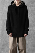 画像をギャラリービューアに読み込む, Ten c BOUCLE WOOL KNIT HOODIE (BLACK)