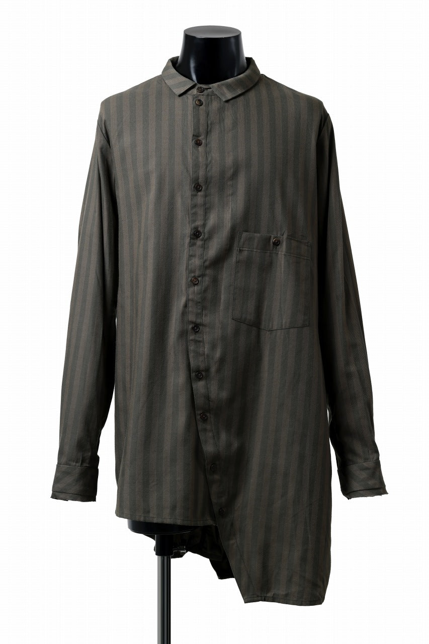 画像をギャラリービューアに読み込む, Aleksandr Manamis Asymmetric Striped Shirt (STRIPES)