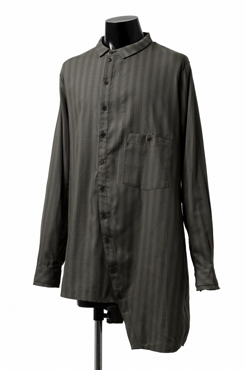 画像をギャラリービューアに読み込む, Aleksandr Manamis Asymmetric Striped Shirt (STRIPES)