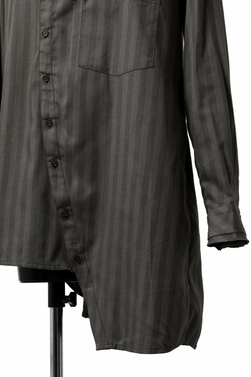画像をギャラリービューアに読み込む, Aleksandr Manamis Asymmetric Striped Shirt (STRIPES)