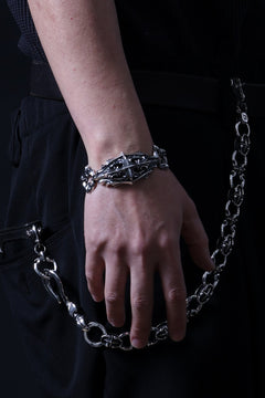 画像をギャラリービューアに読み込む, Loud Style Design - GET IN THE RING - DEMONIC FUEL - "LGB-007" SILVER BRACELET