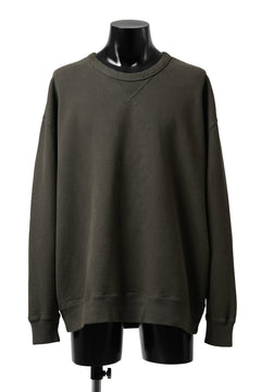 画像をギャラリービューアに読み込む, Ten c COTTON JERSEY SWEAT SHIRT / GARMENT DYED (DARK OLIVE)