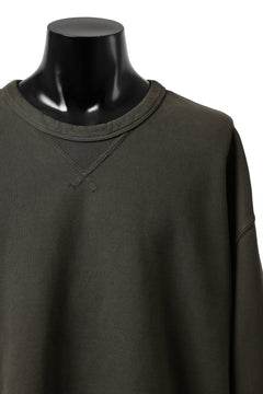 画像をギャラリービューアに読み込む, Ten c COTTON JERSEY SWEAT SHIRT / GARMENT DYED (DARK OLIVE)