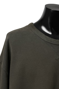 画像をギャラリービューアに読み込む, Ten c COTTON JERSEY SWEAT SHIRT / GARMENT DYED (DARK OLIVE)