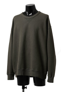 画像をギャラリービューアに読み込む, Ten c COTTON JERSEY SWEAT SHIRT / GARMENT DYED (DARK OLIVE)