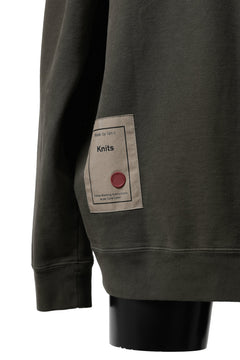 画像をギャラリービューアに読み込む, Ten c COTTON JERSEY SWEAT SHIRT / GARMENT DYED (DARK OLIVE)