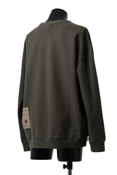 画像をギャラリービューアに読み込む, Ten c COTTON JERSEY SWEAT SHIRT / GARMENT DYED (DARK OLIVE)