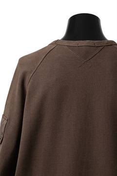 画像をギャラリービューアに読み込む, Ten c MULTI POCKET SNAP CREW SWEAT / GARMENT DYED (BROWN)