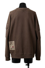 画像をギャラリービューアに読み込む, Ten c MULTI POCKET SNAP CREW SWEAT / GARMENT DYED (BROWN)