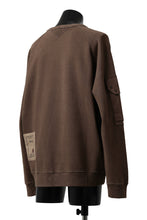 画像をギャラリービューアに読み込む, Ten c MULTI POCKET SNAP CREW SWEAT / GARMENT DYED (BROWN)