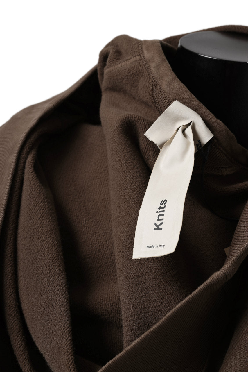 画像をギャラリービューアに読み込む, Ten c MULTI POCKET SNAP CREW SWEAT / GARMENT DYED (BROWN)