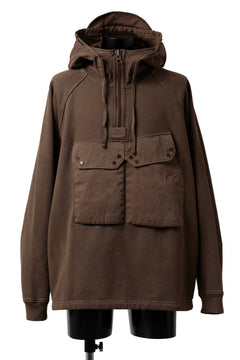 画像をギャラリービューアに読み込む, Ten c MULTI POCKET ZIP HOODIE / GARMENT DYED (BROWN)