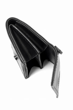Load image into Gallery viewer, ISAMU KATAYAMA BACKLASH "Vitello Lucido" TINY WALLET / GUIDI CALF WHITE TANNING (BLACK)