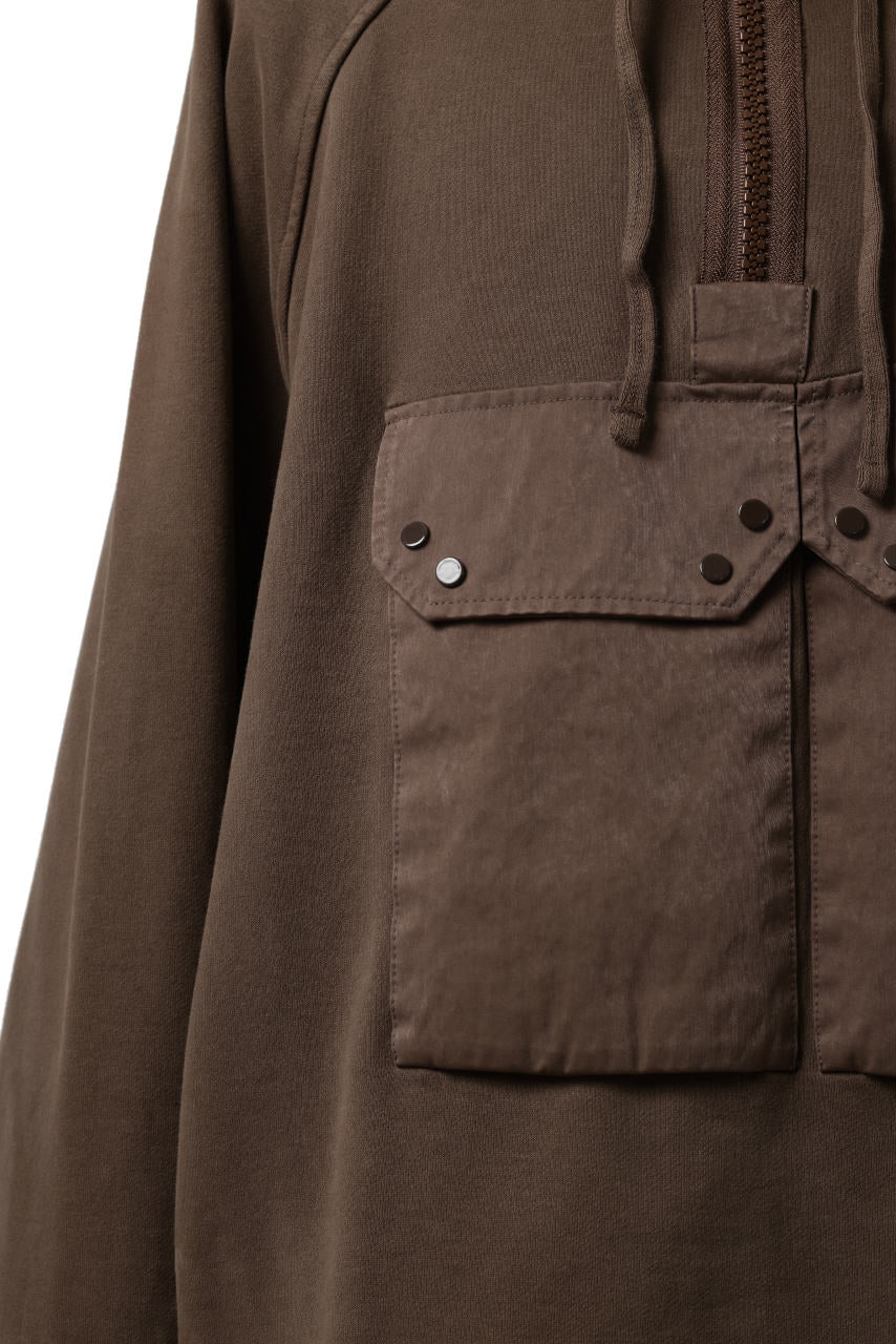 画像をギャラリービューアに読み込む, Ten c MULTI POCKET ZIP HOODIE / GARMENT DYED (BROWN)