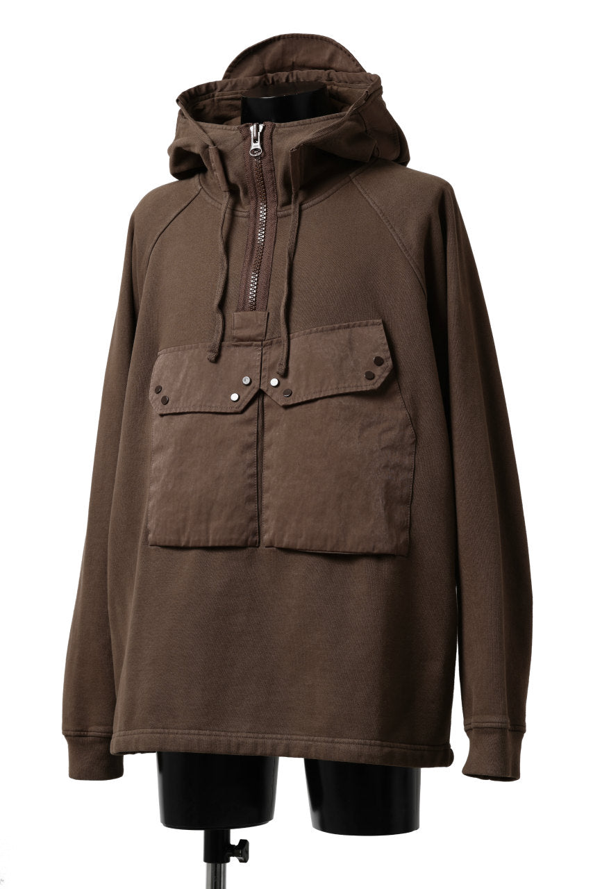画像をギャラリービューアに読み込む, Ten c MULTI POCKET ZIP HOODIE / GARMENT DYED (BROWN)