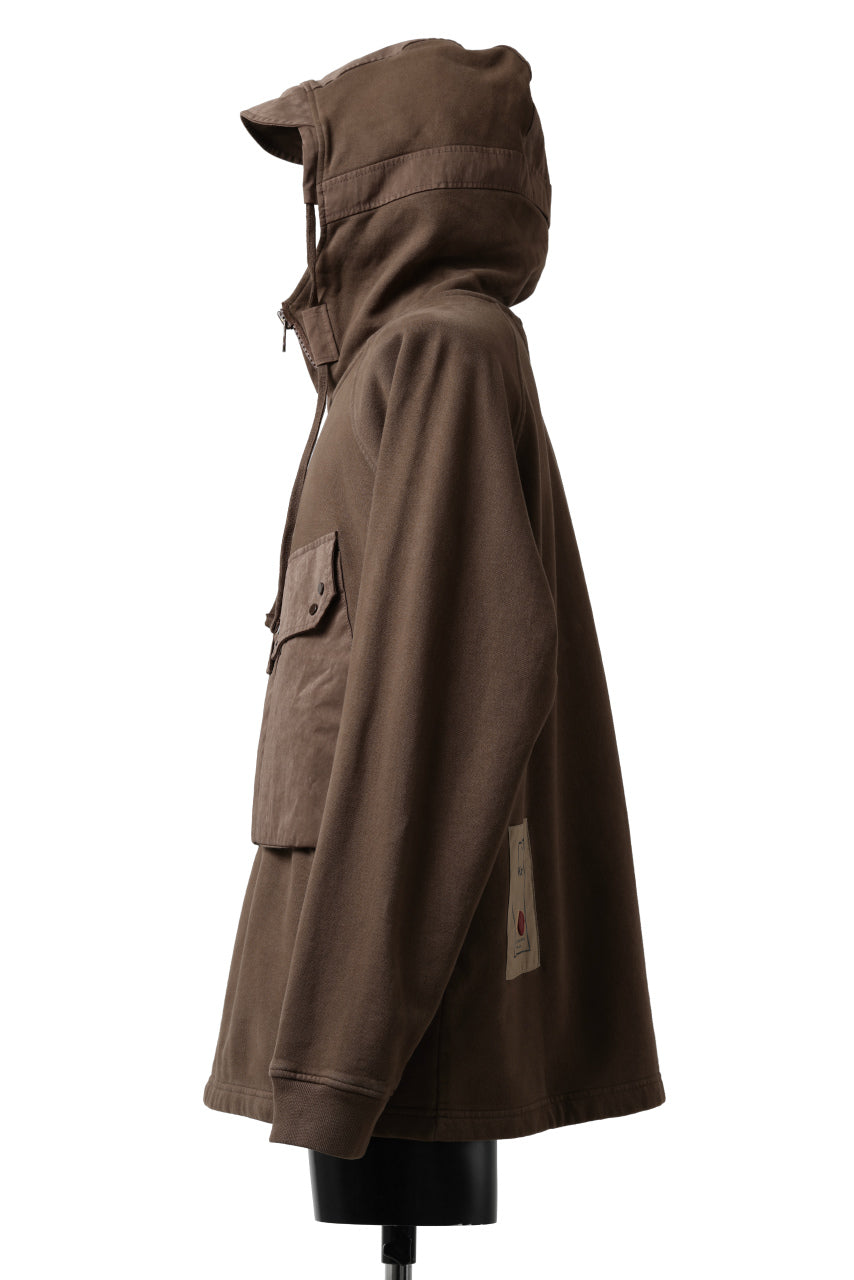 画像をギャラリービューアに読み込む, Ten c MULTI POCKET ZIP HOODIE / GARMENT DYED (BROWN)