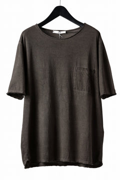 画像をギャラリービューアに読み込む, daub DYEING OVERSIZE T-SHIRT WITH POCKET / C.JERSEY (BROWN)