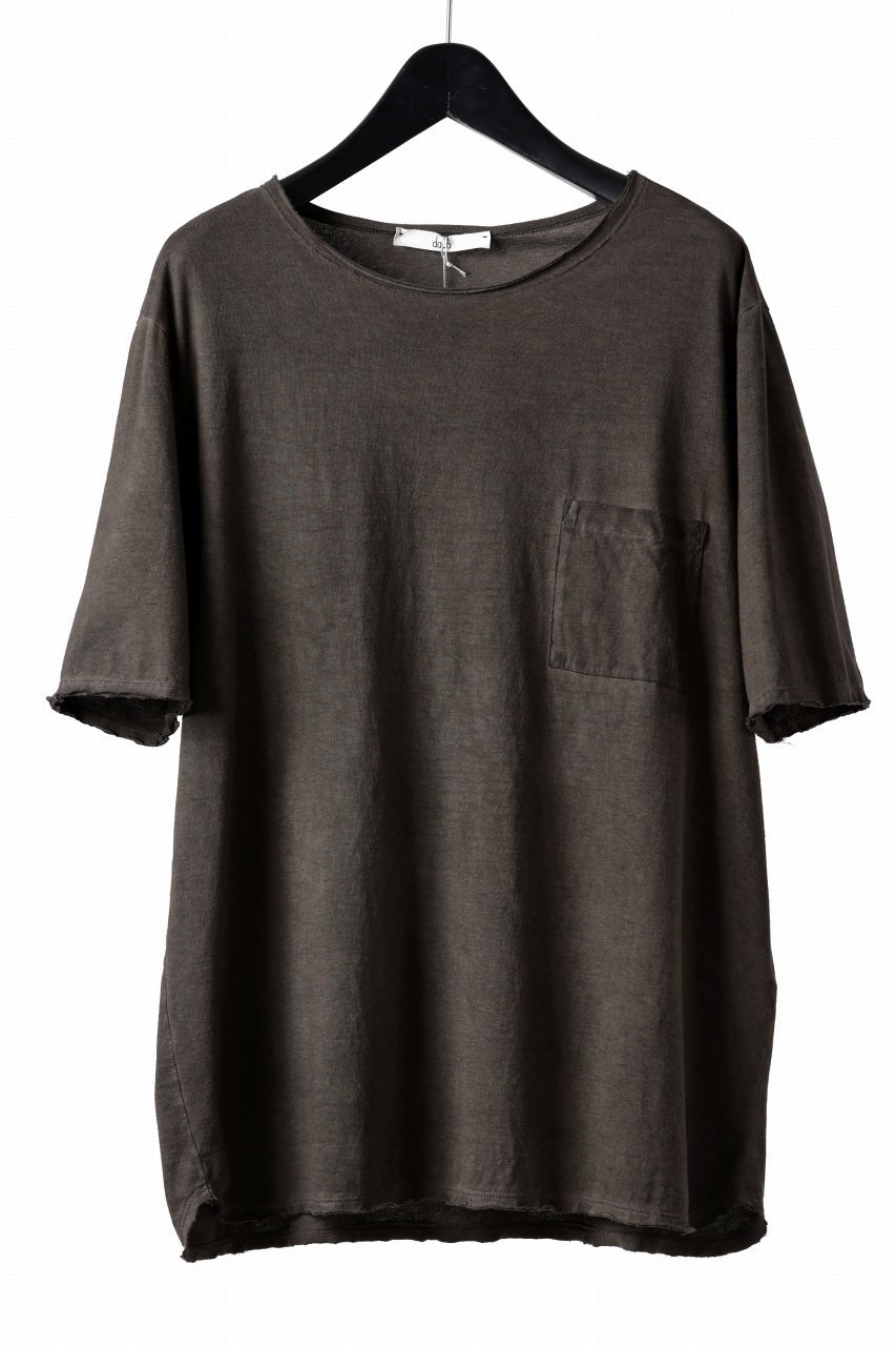 画像をギャラリービューアに読み込む, daub DYEING OVERSIZE T-SHIRT WITH POCKET / C.JERSEY (BROWN)