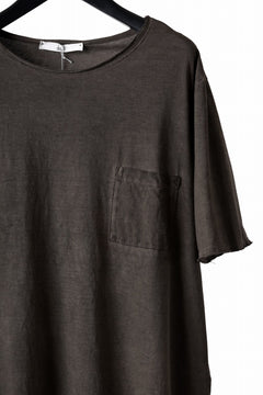 画像をギャラリービューアに読み込む, daub DYEING OVERSIZE T-SHIRT WITH POCKET / C.JERSEY (BROWN)