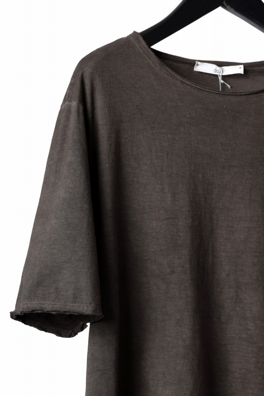 画像をギャラリービューアに読み込む, daub DYEING OVERSIZE T-SHIRT WITH POCKET / C.JERSEY (BROWN)