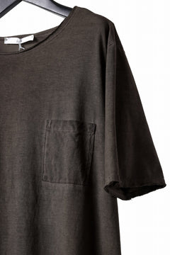 画像をギャラリービューアに読み込む, daub DYEING OVERSIZE T-SHIRT WITH POCKET / C.JERSEY (BROWN)