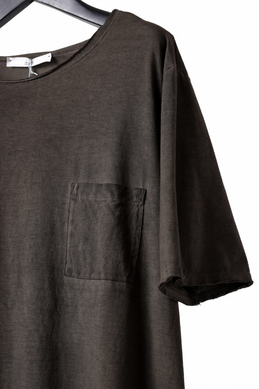 画像をギャラリービューアに読み込む, daub DYEING OVERSIZE T-SHIRT WITH POCKET / C.JERSEY (BROWN)