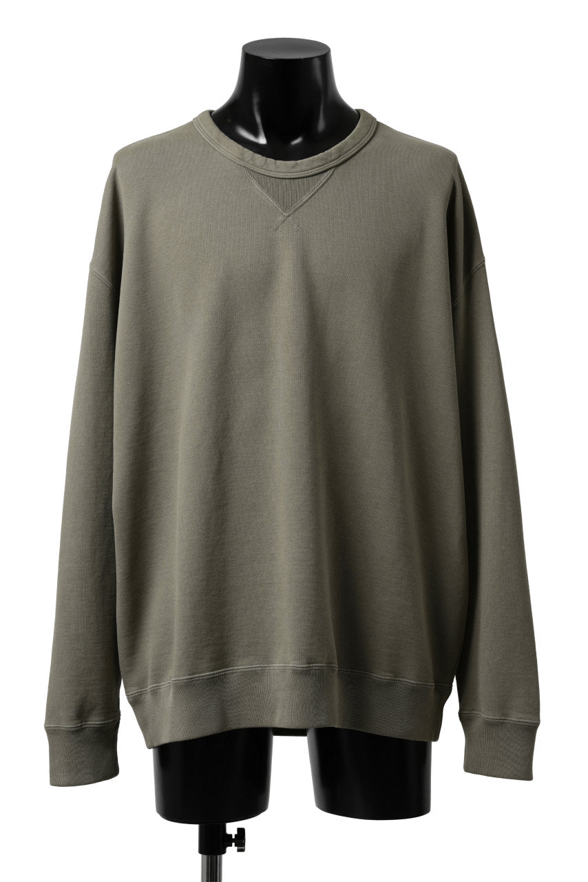 画像をギャラリービューアに読み込む, Ten c COTTON JERSEY SWEAT SHIRT / GARMENT DYED (ASH GRAY)
