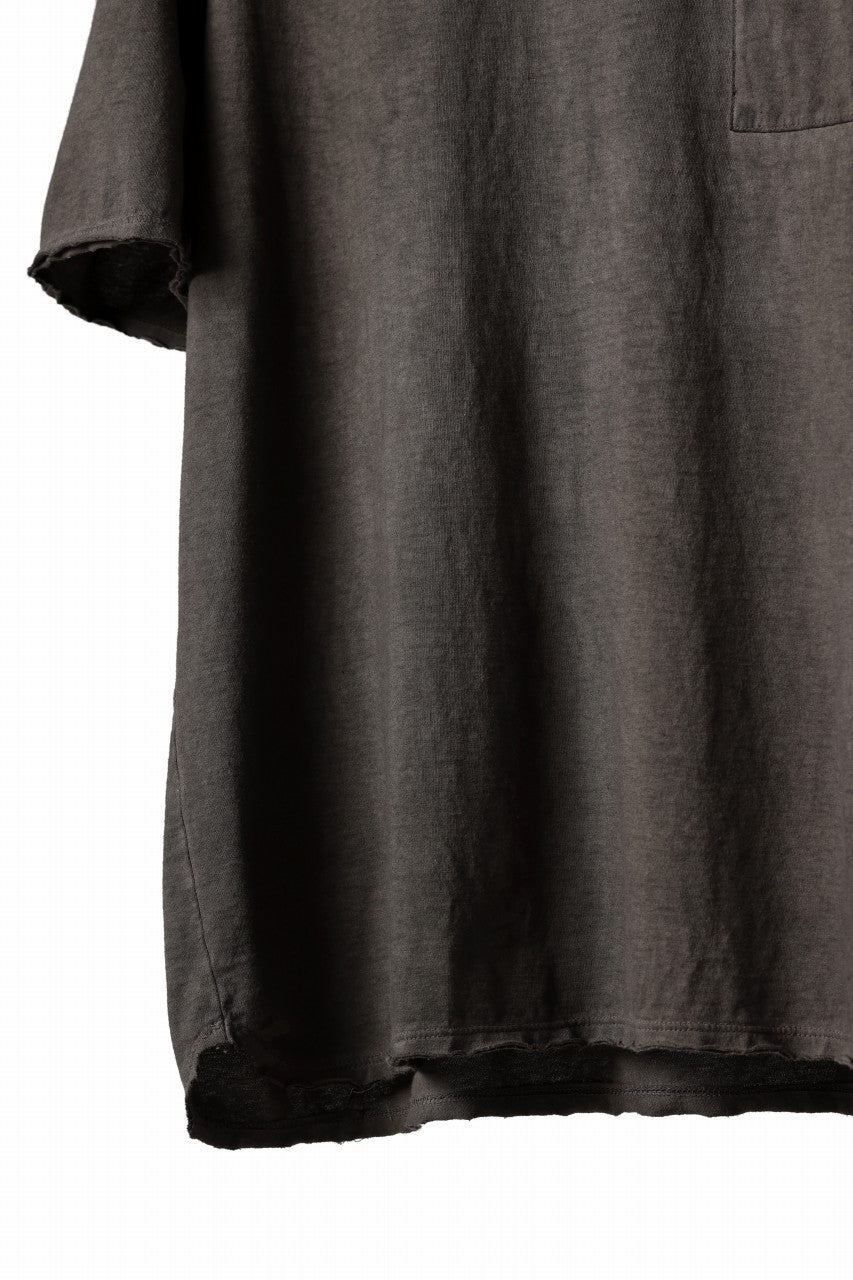 画像をギャラリービューアに読み込む, daub DYEING OVERSIZE T-SHIRT WITH POCKET / C.JERSEY (BROWN)