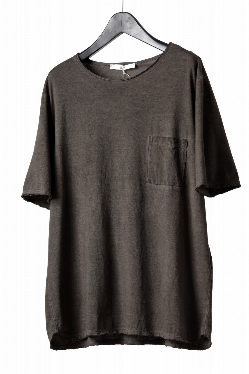 画像をギャラリービューアに読み込む, daub DYEING OVERSIZE T-SHIRT WITH POCKET / C.JERSEY (BROWN)