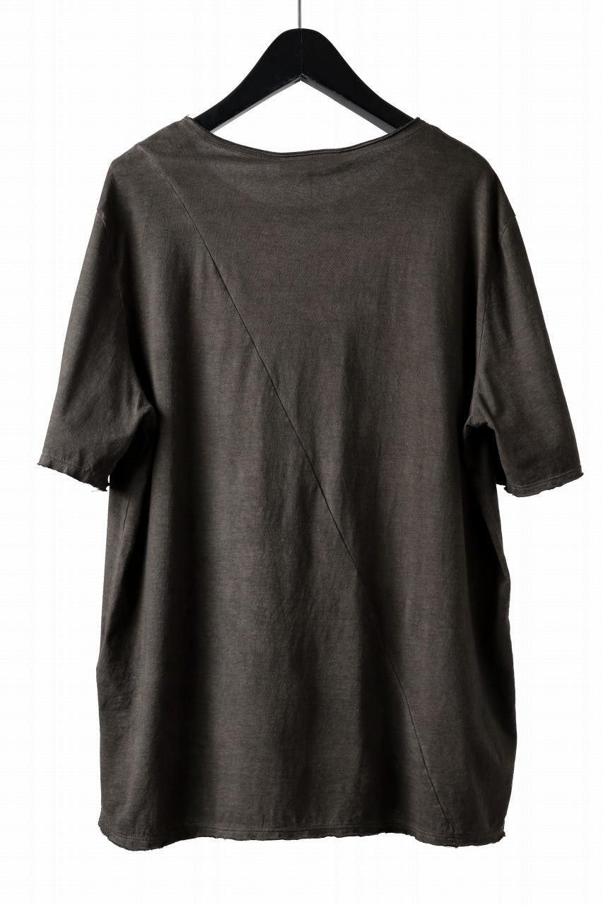 画像をギャラリービューアに読み込む, daub DYEING OVERSIZE T-SHIRT WITH POCKET / C.JERSEY (BROWN)