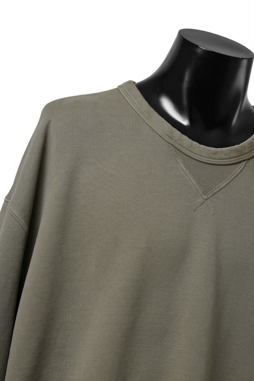 画像をギャラリービューアに読み込む, Ten c COTTON JERSEY SWEAT SHIRT / GARMENT DYED (ASH GRAY)