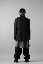 画像をギャラリービューアに読み込む, Y's for men 3 BUTTONS JACKET WITH DECORATIVE CLOTH / 40 LINEN (BLACK)