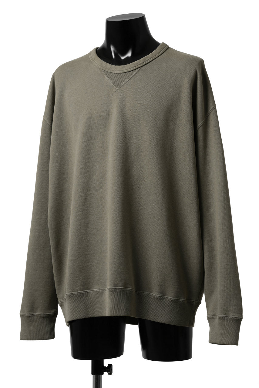 画像をギャラリービューアに読み込む, Ten c COTTON JERSEY SWEAT SHIRT / GARMENT DYED (ASH GRAY)