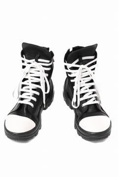 Load image into Gallery viewer, A.F ARTEFACT x Portaille LACE & BIAS ZIP ALEXANDER BOOTS / WAXED HORSE LEAHER (BLACK x WHITE)