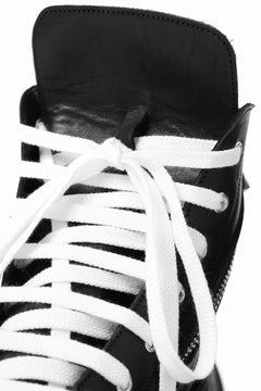 Load image into Gallery viewer, A.F ARTEFACT x Portaille LACE & BIAS ZIP ALEXANDER BOOTS / WAXED HORSE LEAHER (BLACK x WHITE)