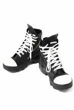 Load image into Gallery viewer, A.F ARTEFACT x Portaille LACE & BIAS ZIP ALEXANDER BOOTS / WAXED HORSE LEAHER (BLACK x WHITE)